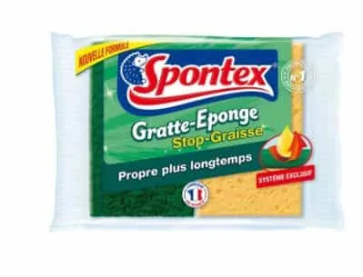 SPONTEX - Gratte-Éponge Stop Grasse – Lot de 2