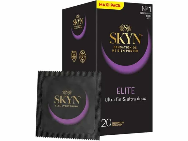 Skyn Elite -  Préservatifs Sans Latex Skynfeel -  53mm, Lot de 20