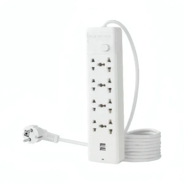 R SCAR RS-114U (10M) Multiprise électrique 8 prises (10M) Avec 2 Ports de Chargement USB
