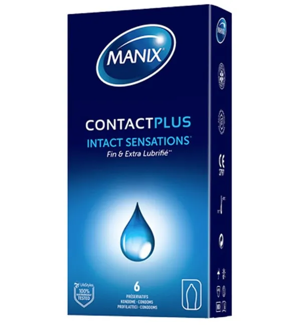 Manix Contact Plus Intact Sensations – Boîte de 6 Préservatifs