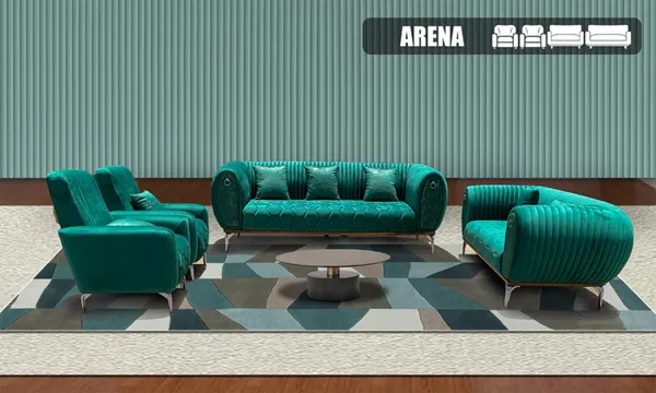 Salon Canapé 7 places Couleur Au Choix Arena