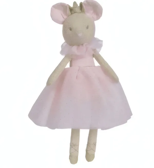 Peluche Souris Princesse - Rose