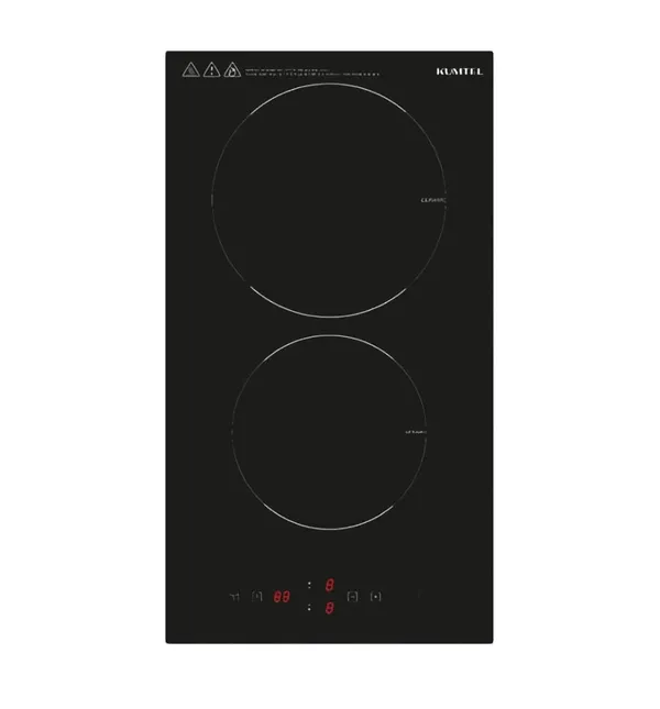 Plaque Encastrable Kumtel 2FEUX Electrique Noir HV302