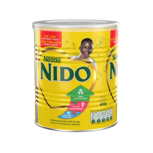NIDO – Lait en Poudre – Boîte de 400 g - (Nouveau Look, Formule Sucrée Modifiée)