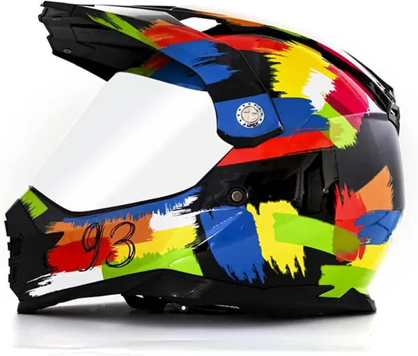 Casque Tout-Terrain avec Visière Homologué DOT – XL