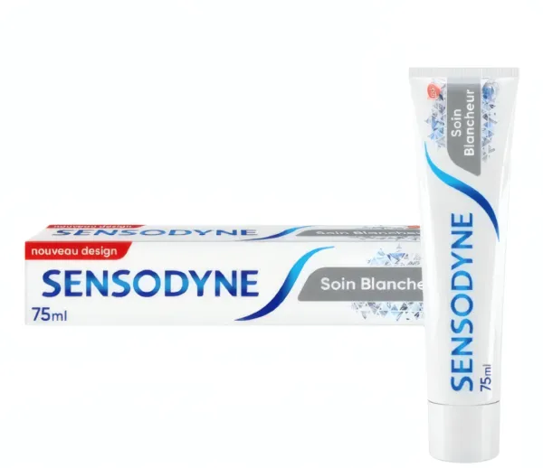 Sensodyne Dentifrice Blanchissant Soin Blancheur, Protection Complete 24h Contre la Sensibilité 75ml