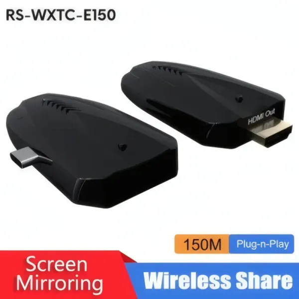 Kit Émetteur et Récepteur USB C vers HDMI Sans Fil 150M pour Projecteur et TV