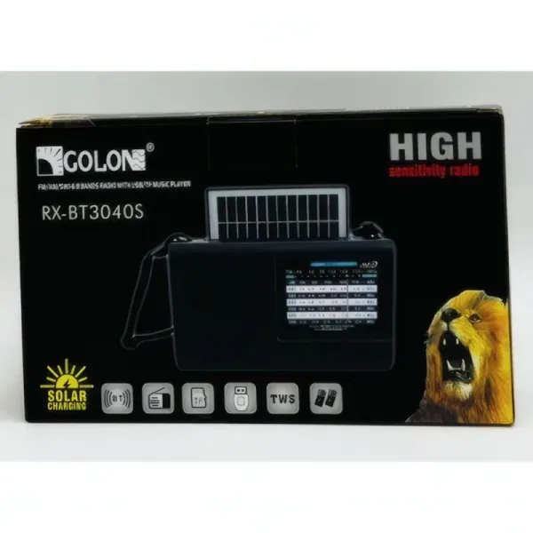Radio Solaire GOLON RX-BT3040S avec Lecteur USB