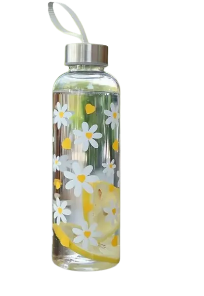 Bouteille d’Eau Fleurs – Portable et Étanche 550 ml