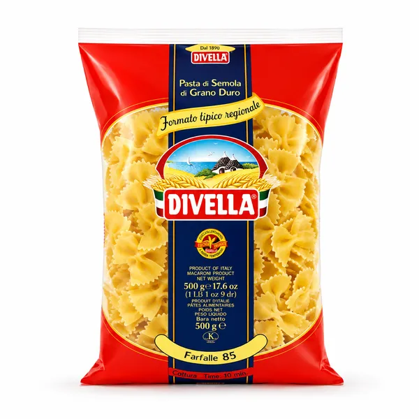 Divella – Farfalle n°85 – Pâtes de semoule de blé dur – 500 g