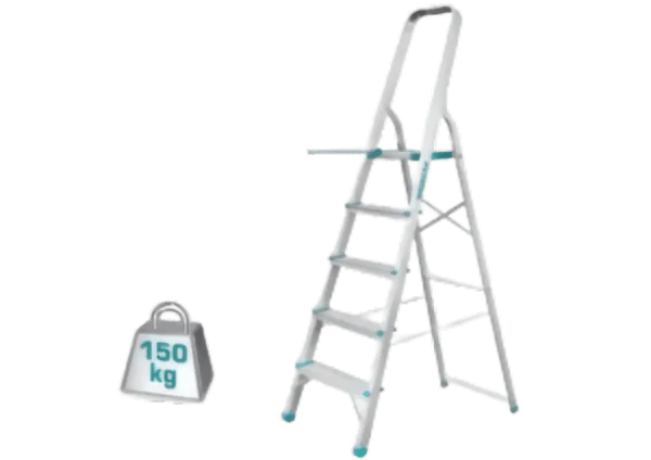 Escabeau Domestique en Aluminium (5 Marches)