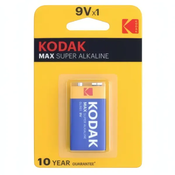 Batterie Alcaline 9V Kodak - 10 Paquets