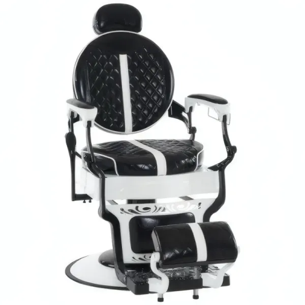Chaise de Coiffeur RS-BC87102WB - Noir et Blanc