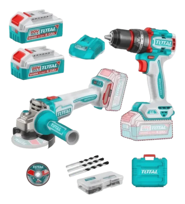 Pack Combo 20V - Meuleuse 1200W & Perceuse 66Nm