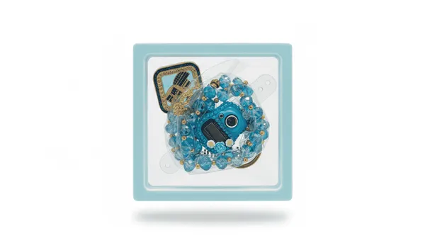 Chapelet Électronique avec Courouss et Porte-Clé - Bleu