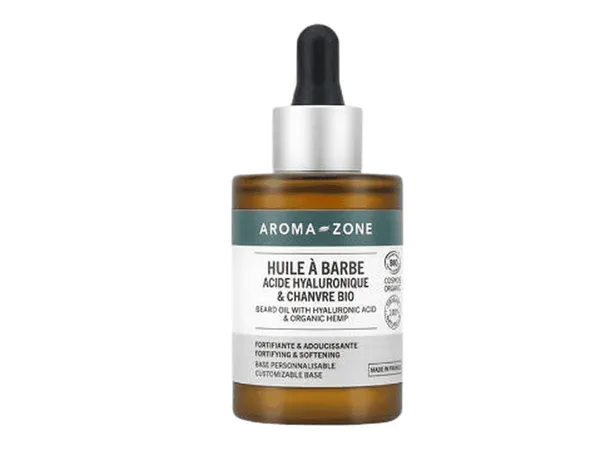 AromaZone - Huile à barbe Acide hyaluronique & Chanvre BIO - 50 ml