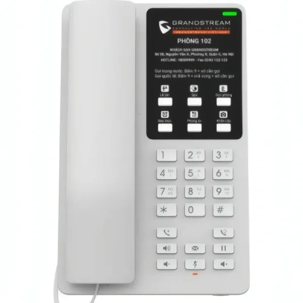 Téléphone IP WiFi GRANDSTREAM GHP620 pour Hôtellerie - 2 Lignes SIP