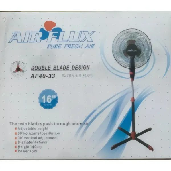 Ventilateur sur Pied AIRFLUX AF40-33 16 Pouces