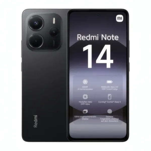 Redmi | Note 14 , 4G LTE – 128 Go, 8Go RAM – Écran AMOLED 120 Hz – Triple caméra 108 MP – Batterie 5500 mAh