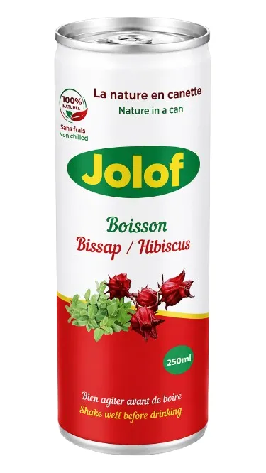 Jus de bissap rouge DJ-E canette 250 ml