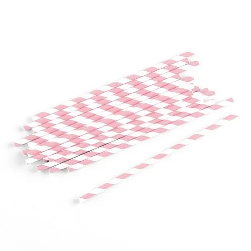 Pailles en Carton à Rayures – Lot de 25 Pièces
