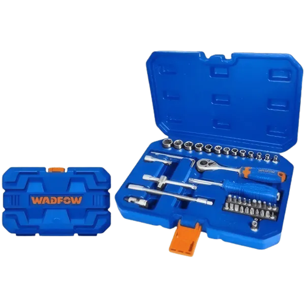 Coffret de Douilles et Embouts 1/4" CR-V (45 Pièces) - WADFOW WST4D45
