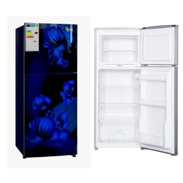 Refrigerateur Roch 2PORTES BLEU- Mirroir 170DTJ