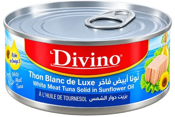 Thon entier à l'huile de tournesol Divino 185 g