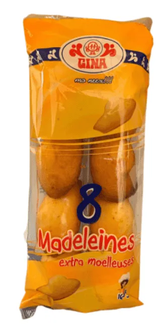 Gina – Madeleines Nature Coquille – Pack de 8 (160 g)