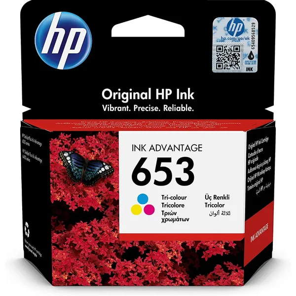 Cartouche d'encre HP 653 trois couleurs (3YM74AE), 200 pages
