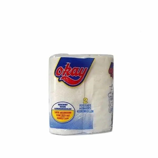 OKAY Essuie-Tout – Lot de 2 Rouleaux Résistants