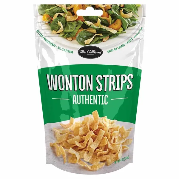 Wonton Strips Authentic – Garnitures croustillantes légères - 113G
