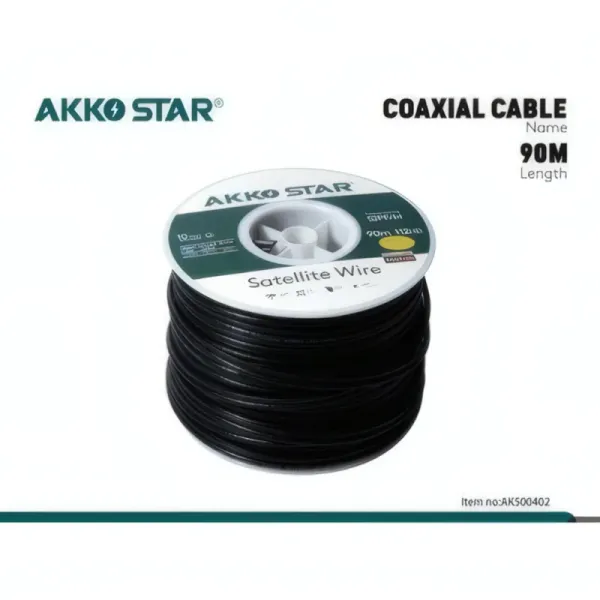 Câble Coaxial RG59+2C 90M AKKO STAR - Vidéosurveillance