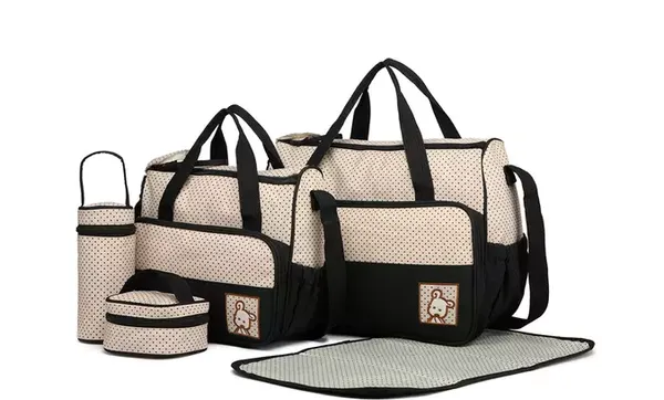 Sac à Langer 4 Pièces (2 Sacs+Trousse Biberon+Trousse accessoire) - Rouge