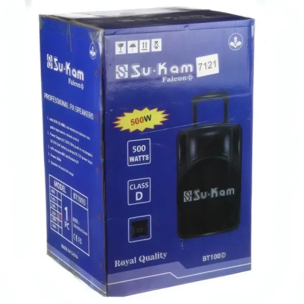 Baffle Trolley SuKam BT100D 500W avec Bluetooth