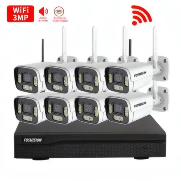 Kit de Vidéosurveillance FOSVISION - 8 Caméras IP WiFi 3MP