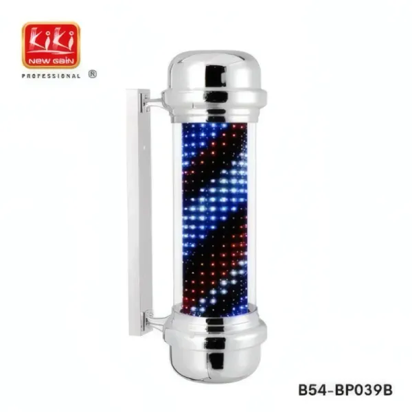 Mât d'Enseigne de Barbier KIKI NEW GAIN B54-BP039B à LED - Avec Télécommande