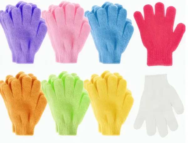 GANTS EXFOLIANTS  – Peau Douce & Lumineuse - Lot de 6