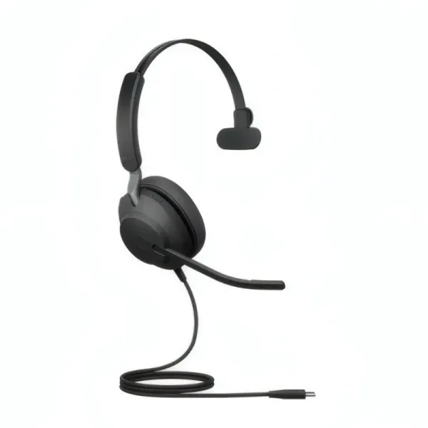 Micro-Casque Professionnel Jabra Evolve2 40 USB-C UC - Stéréo avec Réduction de Bruit