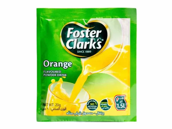 Foster Clarks - Poudre aromatisée saveur orange - 20g
