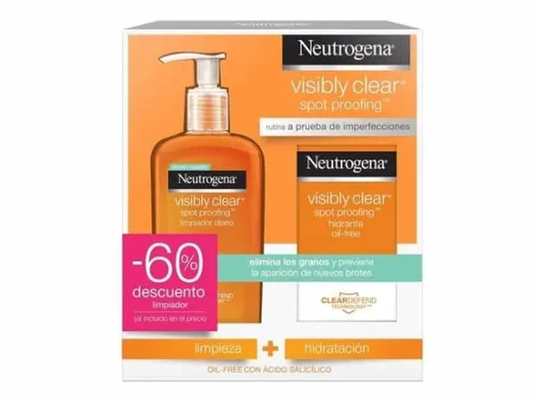 NEUTROGENA - Coffret - Crème hydratante sans huile anti-taches 50 ml et nettoyant visage 200 ml