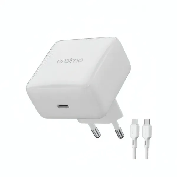 Oraimo-Chargeur type C to type C -OCW-5201E+CC54 avec câble 1M-Blanc