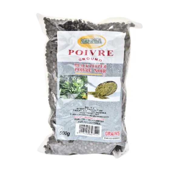 Mourafa poivre noir en grains sachet 500 g
