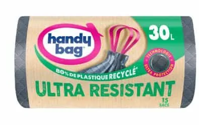 HANDY BAG Sacs Poubelle 30L – Lot de 15 Ultra Résistants