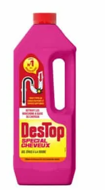 Destop - Déboucheur Gel Spécial Cheveux 1L - Élimine efficacement les bouchons de cheveux
