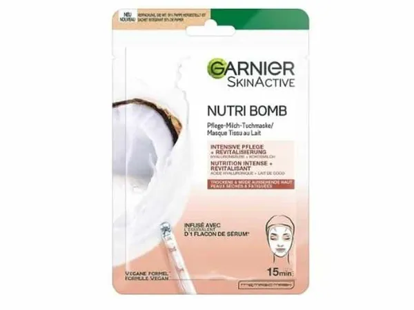 GARNIER - Masque en tissu soin Nutri Bomb au lait de coco - 28g