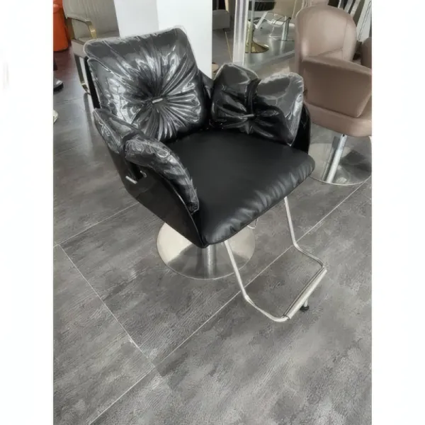 Chaise Coiffeur W-AF039 Noir avec Table pour Teinture