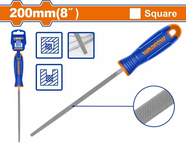 Square steel file