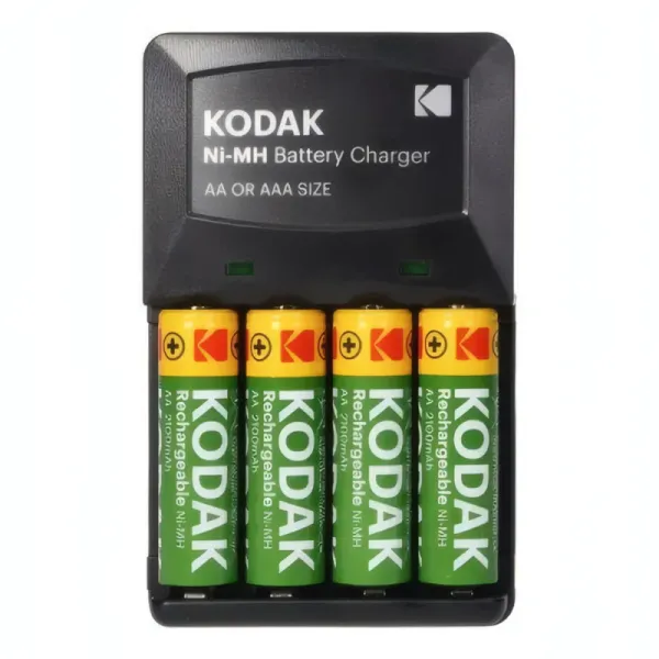 Chargeur Kodak K620 avec 4 Piles Rechargeables AA 2100mAh
