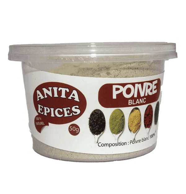 Anita épices - Poivre blanc moulu - 50g